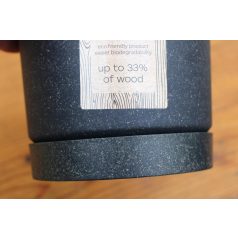 14 cm-es VIRÁGCSERÉP 150W TUBO P ECO WOOD - ANTRACIT