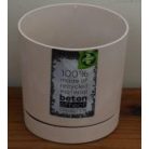 10 cm-es VIRÁGCSERÉP 110E TUBO P BETON EFFECT - KRÉM