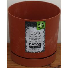 14 cm-esVIRÁGCSERÉP 150E TUBO P BETON EFFECT - TERRACOTTA