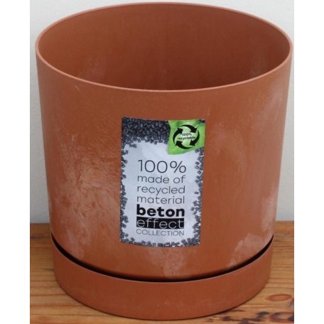 17 cm-esVIRÁGCSERÉP 180E TUBO P BETON EFFECT - TERRACOTTA