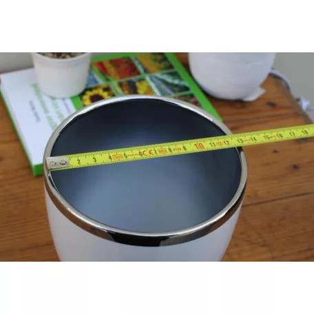 Virágkaspó Virágkaspó 13 cm-es Moon fehér orchidea kaspó