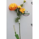 Selyemvirág Boglárka 3 virággal műanyag 67cm narancs