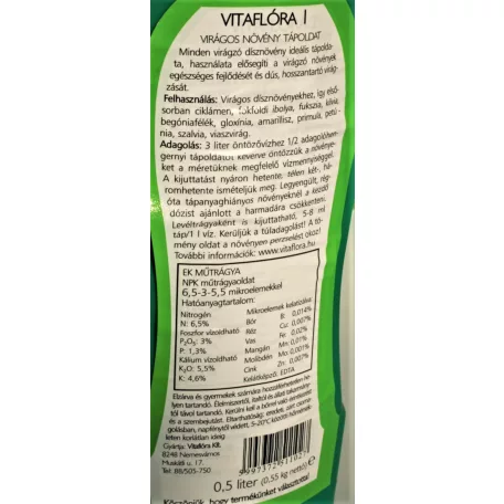 Vitaflóra Virágos növény 0.5 lit
