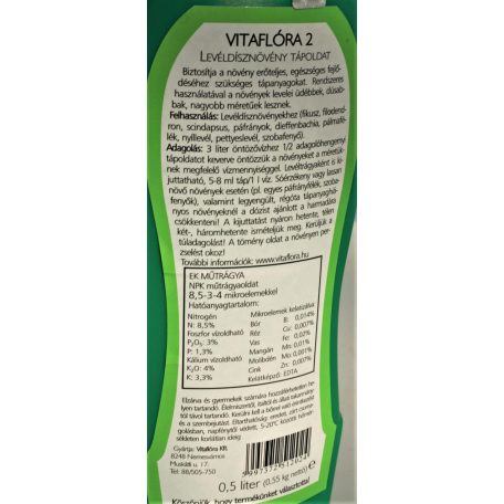 Vitaflóra Levéldísznövény 0.5 lit