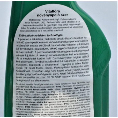 Vitaflóra növénytisztító permet 500 ml 