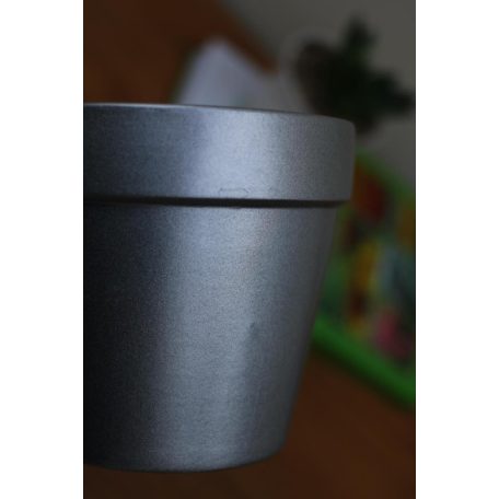 Virágkaspó 11 cm-es Kaspó kerámia ezüst