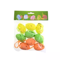 Tojás hungarocell 3x5cm  sárga/zöld/nara