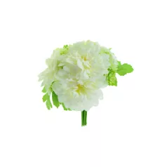Selyemvirág krizantém csokor 23cm fehér