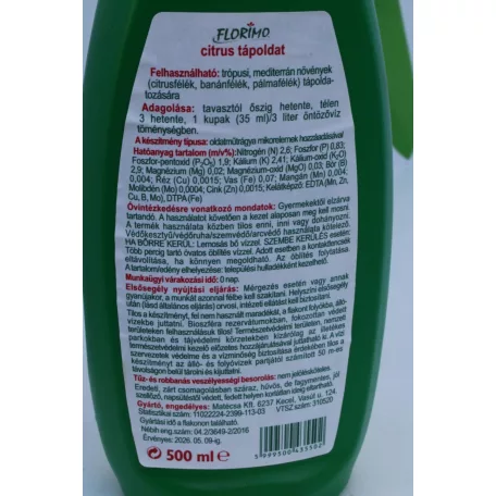 0,5 l Florimo Citrus tápoldat