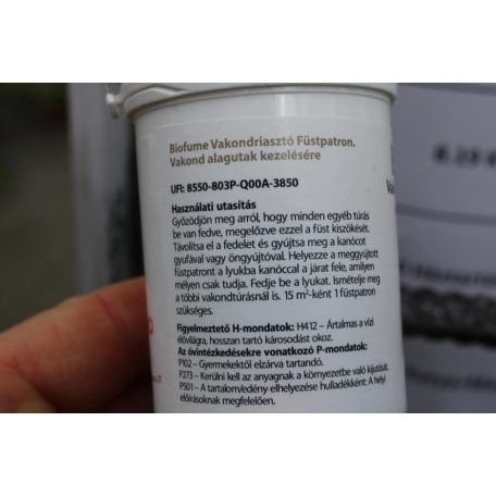 Biofume vakondriasztó füstpatron