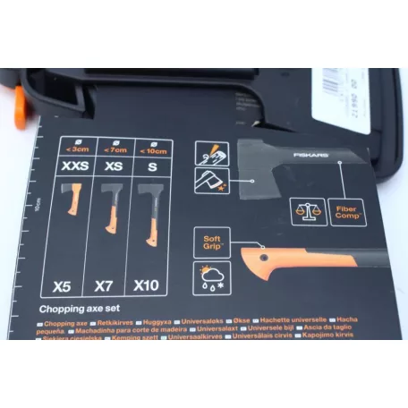 FISKARS X7 kemping fejsze + Xsharp fejsze- és késélező