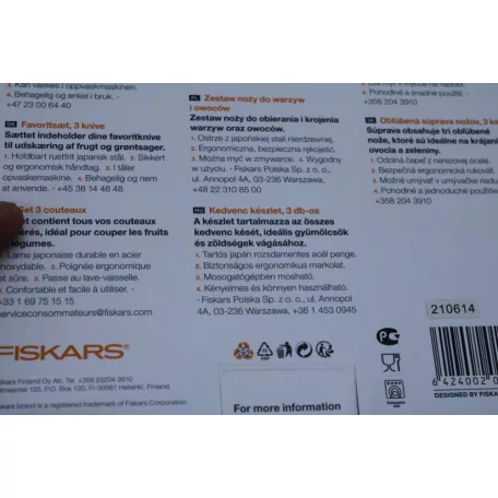 FISKARS Functional Form "kedvenc késeim" készlet. 3 részes