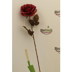 Selyemvirág Rózsa 66cm antk bordó