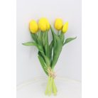 Selyemvirág Tulipán csokor műanyag 35cm sárga