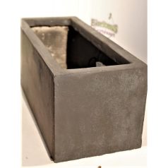   40 cm-es CleLiverpool üvegszálas cserép 21G darkgrey L40cm/ W16cm/ H16cm