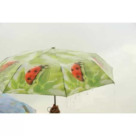 Összecsukható katicás esernyő. 100 cm átmérőjű