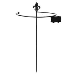   Öntöttvas növényfuttató pálca körívvel. fekete. 62 cm