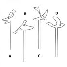 Fémből készült madár alakú növénytámasz 4 féle